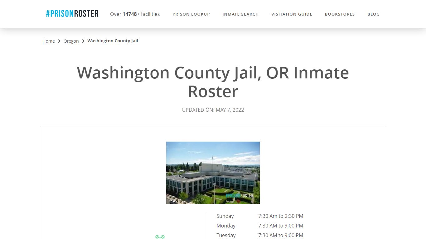 Washington County Jail, OR Inmate Roster - Inmate Locator